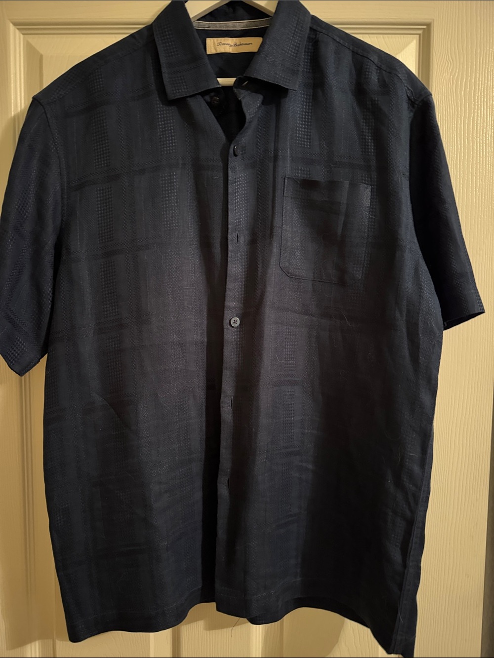 Tommy Bahama Dark Navy Short-Sleeve Button-Down Shirt